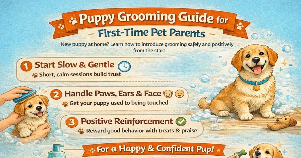 Puppy Grooming Guide for First-Time Pet Parents